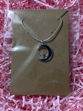 Load image into Gallery viewer, Black Cat Moon Necklace
