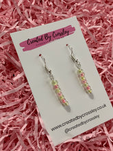 Load image into Gallery viewer, Pastel Beaded Dangle Earrings
