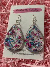 Load image into Gallery viewer, Glitter Teardrop Resin Earrings
