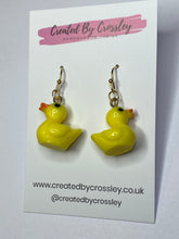 Load image into Gallery viewer, Yellow Duck Earrings
