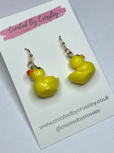 Load image into Gallery viewer, Yellow Duck Earrings
