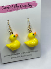 Load image into Gallery viewer, Yellow Duck Earrings
