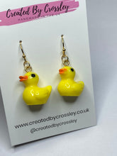 Load image into Gallery viewer, Yellow Duck Earrings
