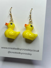 Load image into Gallery viewer, Yellow Duck Earrings
