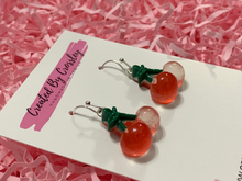 Load image into Gallery viewer, Chunky Cherry Charm Earrings
