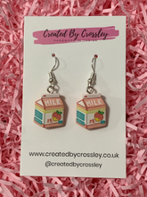 Load image into Gallery viewer, Peach Milk Charm Earrings
