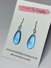 Load image into Gallery viewer, Light Blue Resin Dangle Earrings
