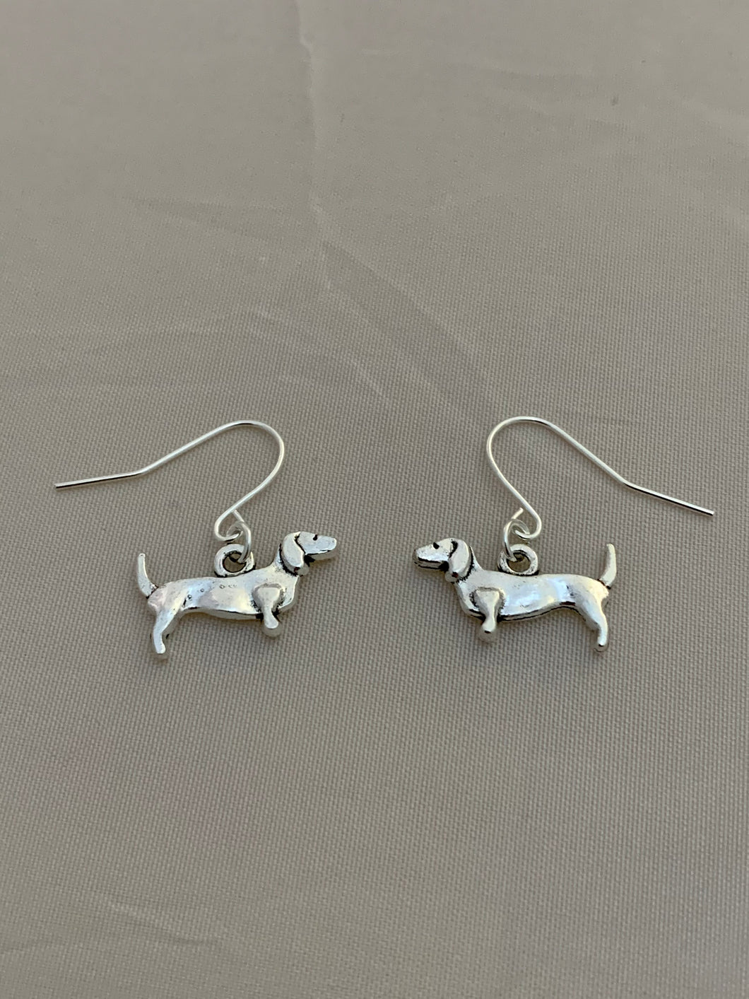 Dachshund Dog Charm Earrings