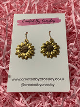 Load image into Gallery viewer, Sunflower Charm Earrings
