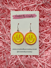 Load image into Gallery viewer, Smiley Face Charm Earrings
