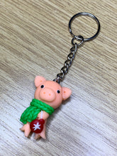 Load image into Gallery viewer, Cosy Pig Keyring
