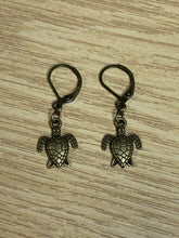 Load image into Gallery viewer, Turtle Charm Leverback Earrings
