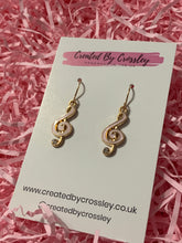 Load image into Gallery viewer, Treble Clef Charm Earrings
