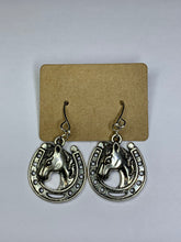 Load image into Gallery viewer, Horseshoe Charm Earrings
