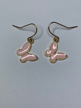 Load image into Gallery viewer, Pink Butterfly Charm Earrings
