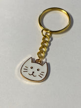 Load image into Gallery viewer, Cat Head Charm Keyring
