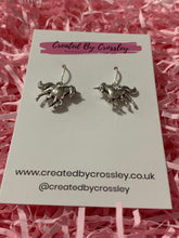 Load image into Gallery viewer, Running Unicorn Charm Earrings
