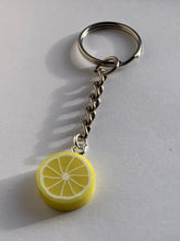 Load image into Gallery viewer, Lemon Slice Charm Keyring
