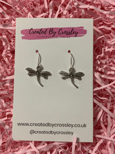 Load image into Gallery viewer, Dragonfly Charm Earrings
