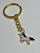 Load image into Gallery viewer, Black Unicorn Charm Keyring
