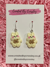 Load image into Gallery viewer, Bowtie Bunny Rabbit Charm Earrings
