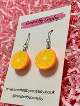 Load image into Gallery viewer, Orange Slice charm Earrings
