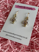 Load image into Gallery viewer, Treble Clef Charm Earrings
