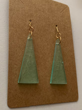 Load image into Gallery viewer, Green Triangle Earrings
