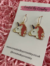 Load image into Gallery viewer, Unicorn Head Charm Earrings
