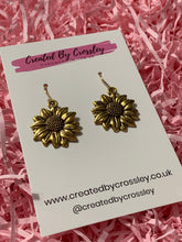 Load image into Gallery viewer, Sunflower Charm Earrings
