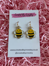 Load image into Gallery viewer, Bumble Bee Charm Earrings
