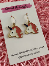 Load image into Gallery viewer, Unicorn Head Charm Earrings
