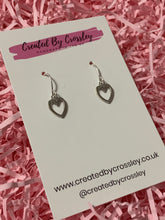 Load image into Gallery viewer, Heart Outline Charm Earrings
