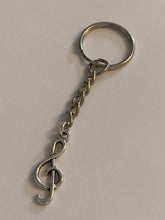 Load image into Gallery viewer, Treble Clef Charm Keyring
