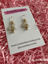 Load image into Gallery viewer, Treble Clef Charm Earrings
