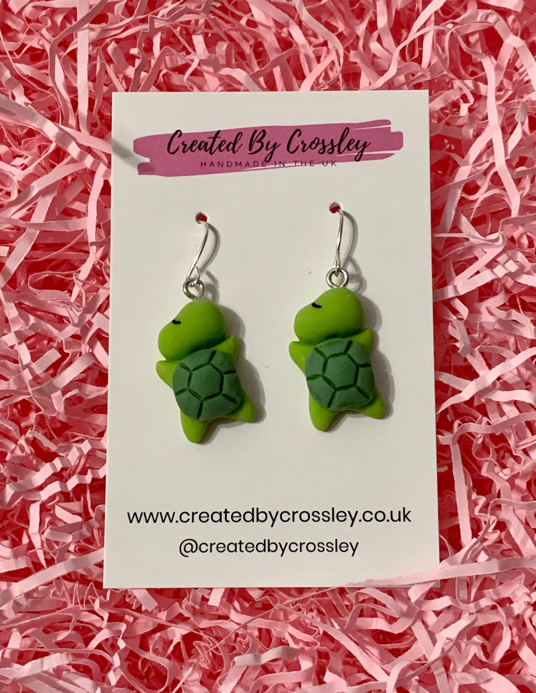 Sleepy Turtle Charm Earrings