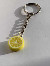 Load image into Gallery viewer, Lemon Slice Charm Keyring
