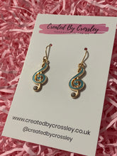 Load image into Gallery viewer, Treble Clef Charm Earrings
