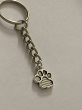Load image into Gallery viewer, Textured Paw Charm Keyring
