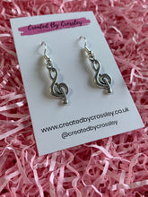 Load image into Gallery viewer, Simple Treble Clef Charm Earrings
