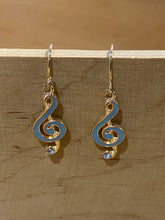 Load image into Gallery viewer, Treble Clef Charm Earrings
