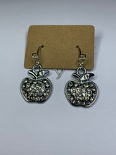 Load image into Gallery viewer, Sparkly Apple Charm Earrings
