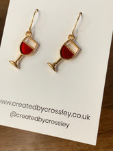 Load image into Gallery viewer, Red Wine Charm Earrings
