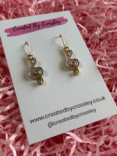 Load image into Gallery viewer, Treble Clef Charm Earrings
