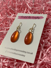 Load image into Gallery viewer, Amber Resin Dangle Earrings
