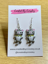 Load image into Gallery viewer, Colourful Cat Charm Earrings
