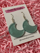 Load image into Gallery viewer, Shimmery Resin Moon Earrings
