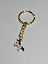 Load image into Gallery viewer, Black Unicorn Charm Keyring
