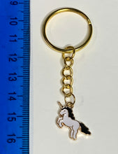 Load image into Gallery viewer, Black Unicorn Charm Keyring
