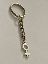 Load image into Gallery viewer, Female Symbol Charm Keyring
